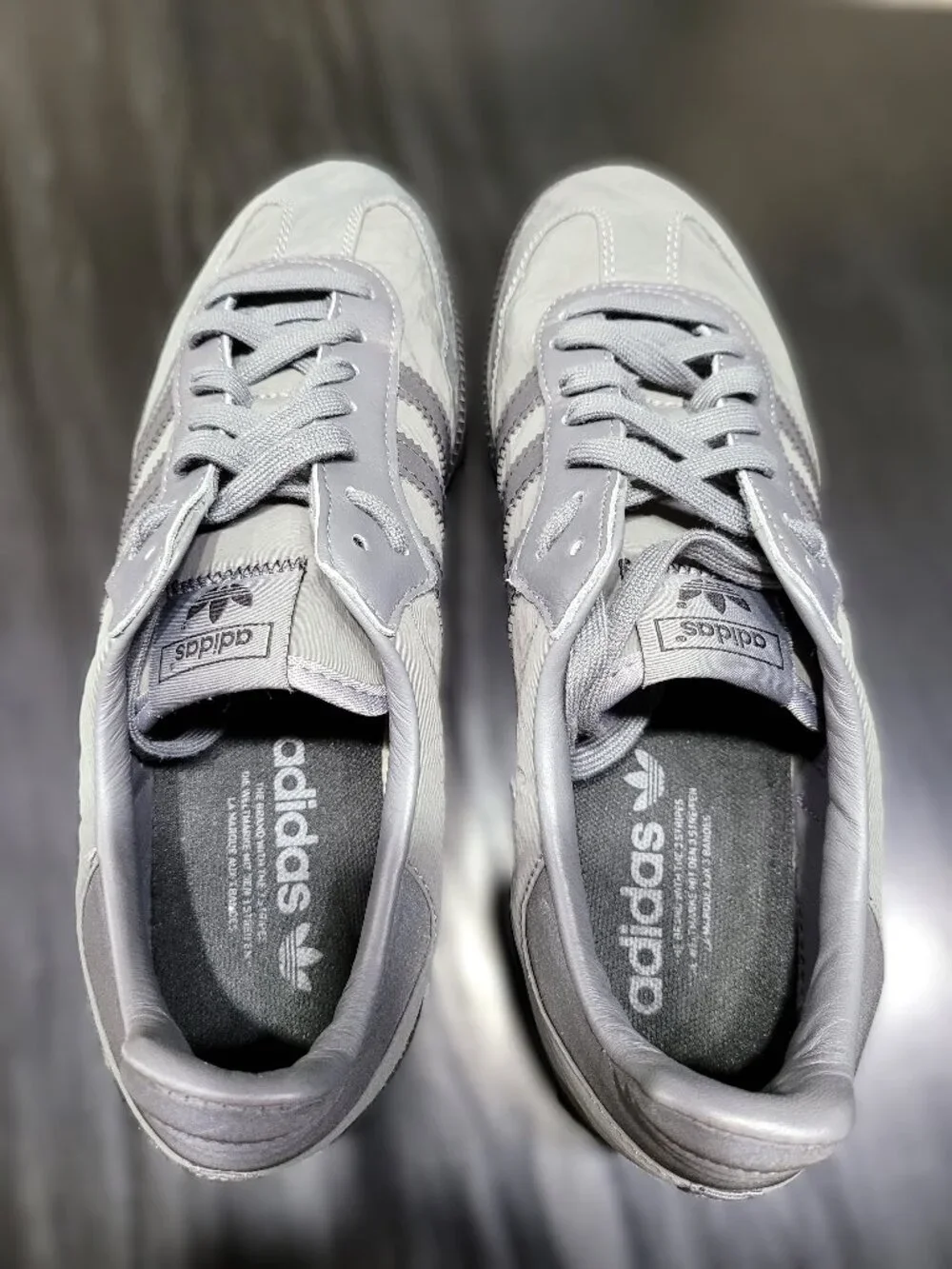 ADIDAS Samba OG Originals Grey Nylon Reflective Gum Sole Men's Size 9.5 (#3124)
